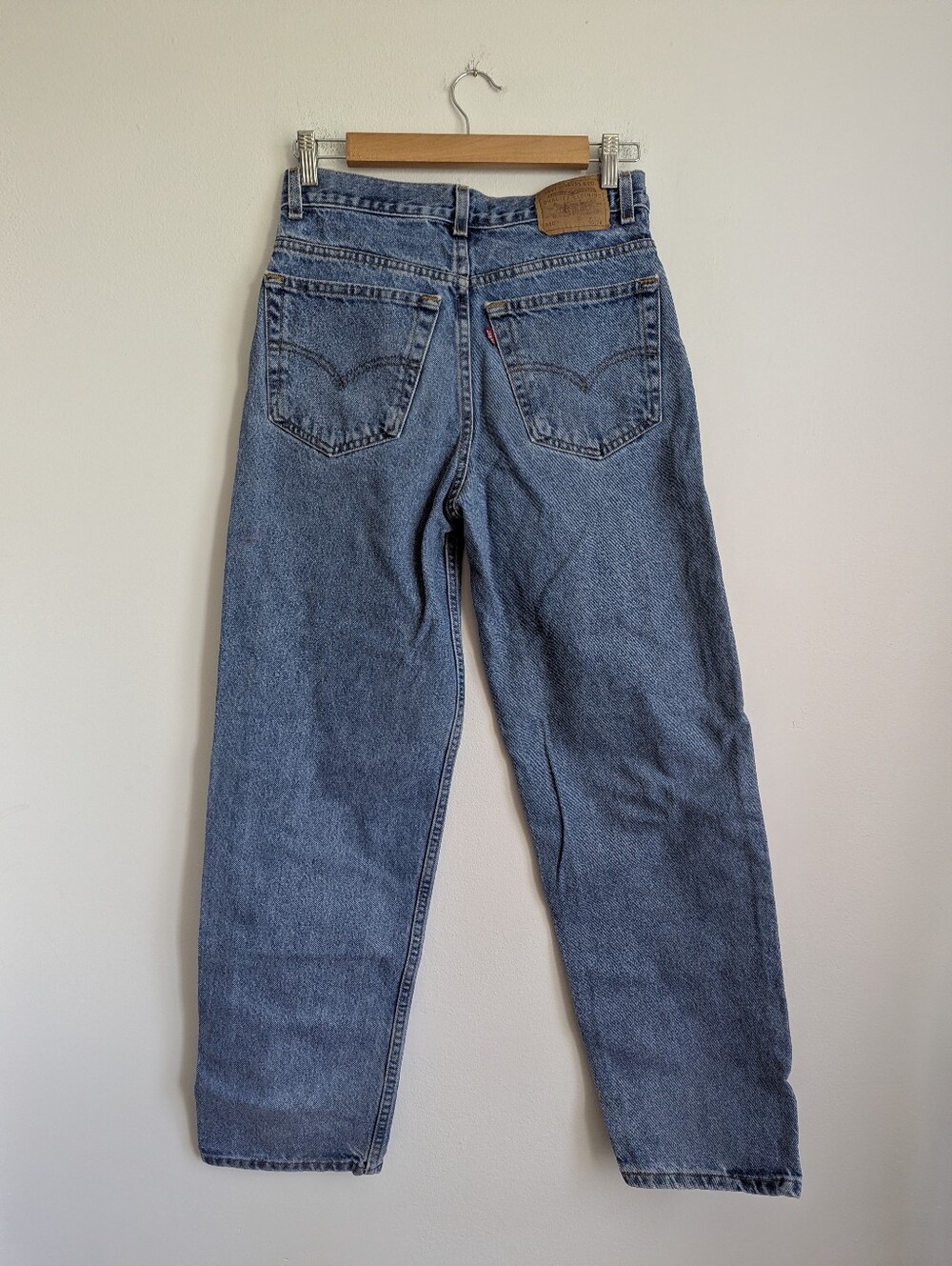 Vintage 90s Levis 550 High Waisted Mom Jeans Medium Wash Student 30 X 30